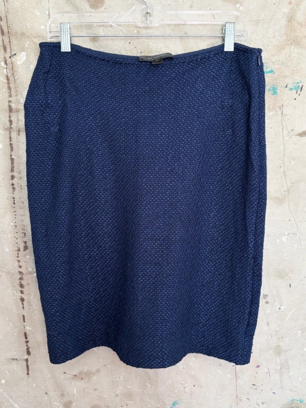 St John Woven Knit Pencil Skirt